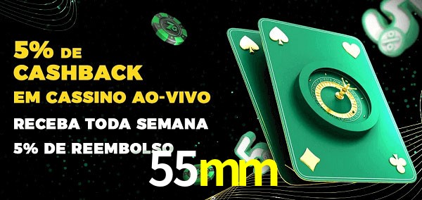 Promoções do cassino ao Vivo 55mm